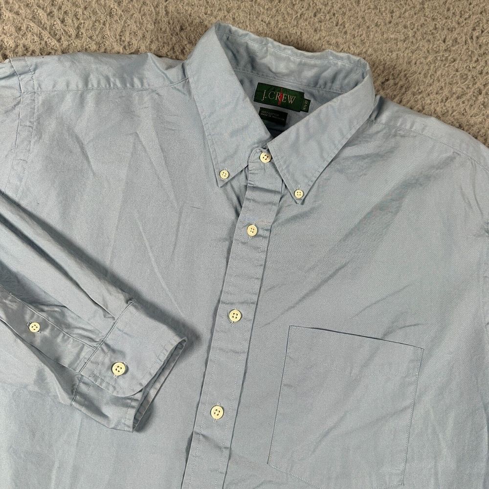 Vintage J Crew Mens Dress Shirt 16.5 Blue Oarsman Button Down Chambray